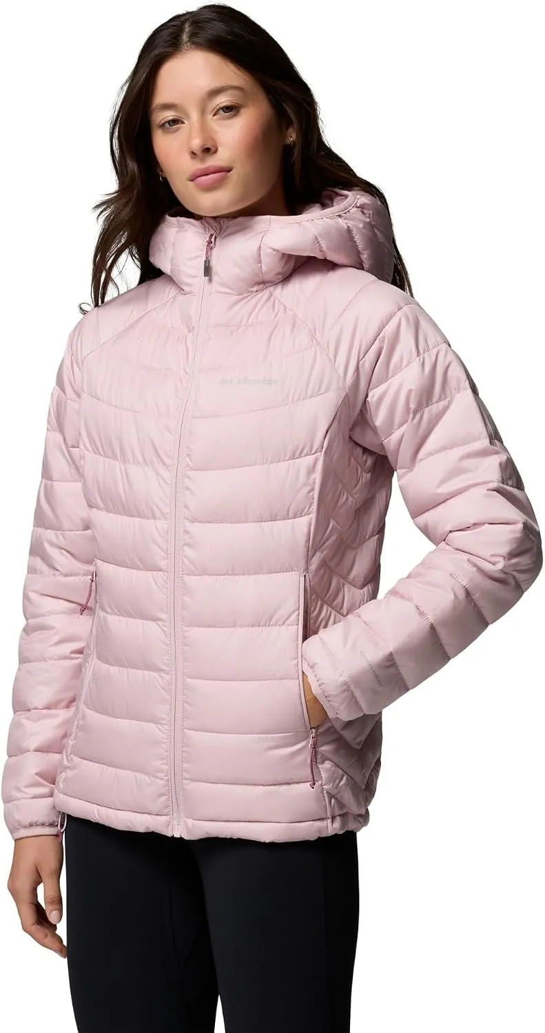 Columbia Women's Powder Lite II Hooded Jacket in Mineral Pink Ripstop