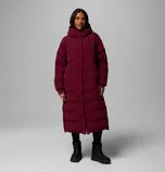 Columbia Amaze Puff Long Hooded Jacket in Mineral Pink