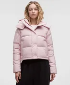 lululemon Wunder Puff 600-Down-Fill Cropped Jacket in Porcelain Pink