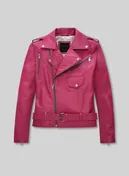 LeatherCult Jessica Alba Leather Jacket in Pink (collection sample)