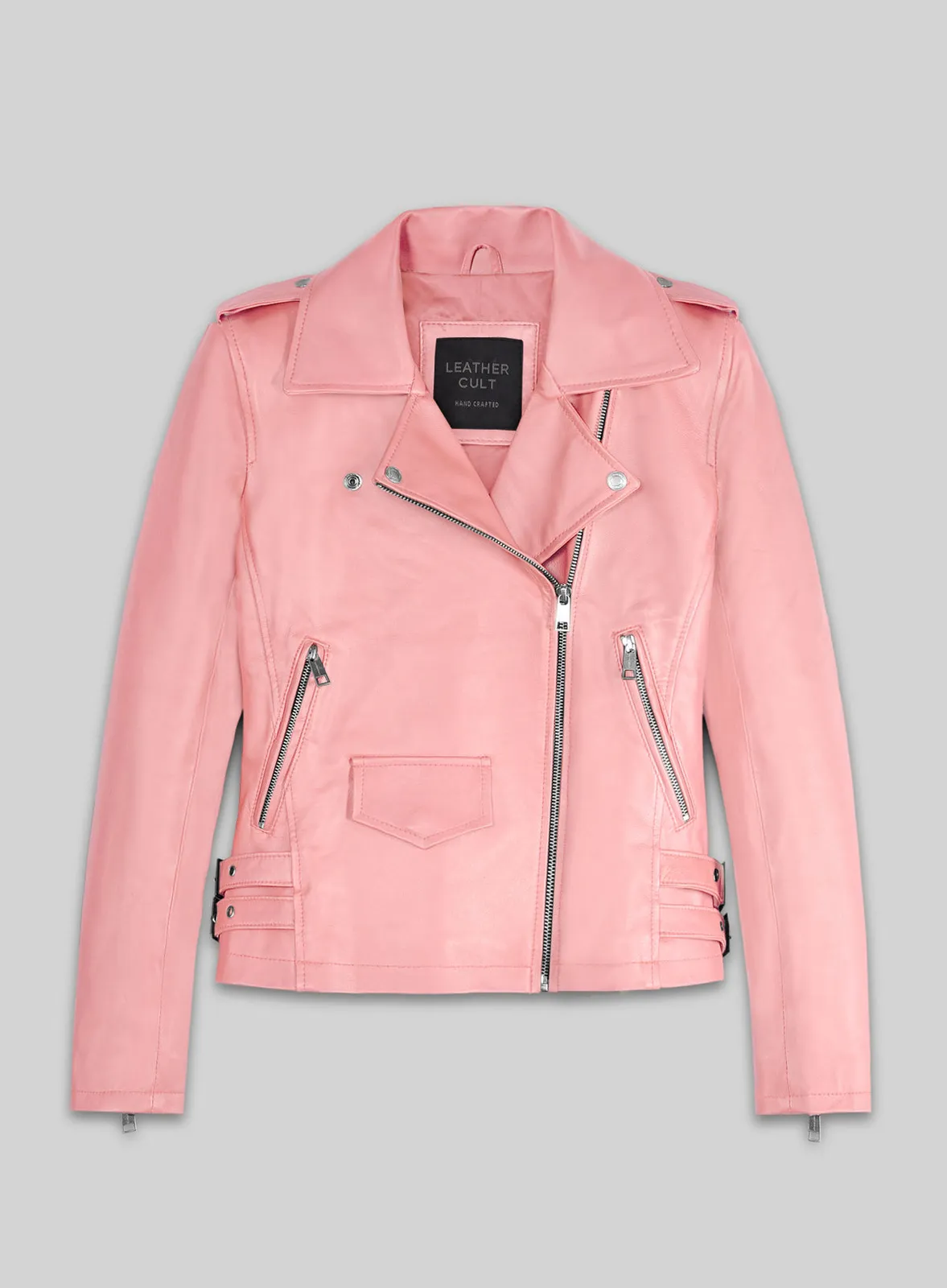 LeatherCult Gigi Hadid Leather Jacket #2 in Pink (collection sample)