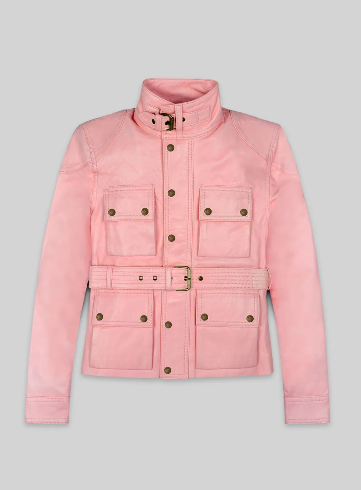 LeatherCult Light Pink Leather Jacket # 286 in Pink (collection sample)