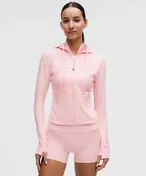 lululemon Define Cropped Hooded Jacket Nulu in Pink Pearl