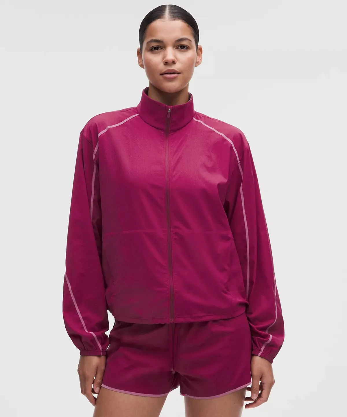 lululemon Two-Toned Track Jacket in Raspberry Rave