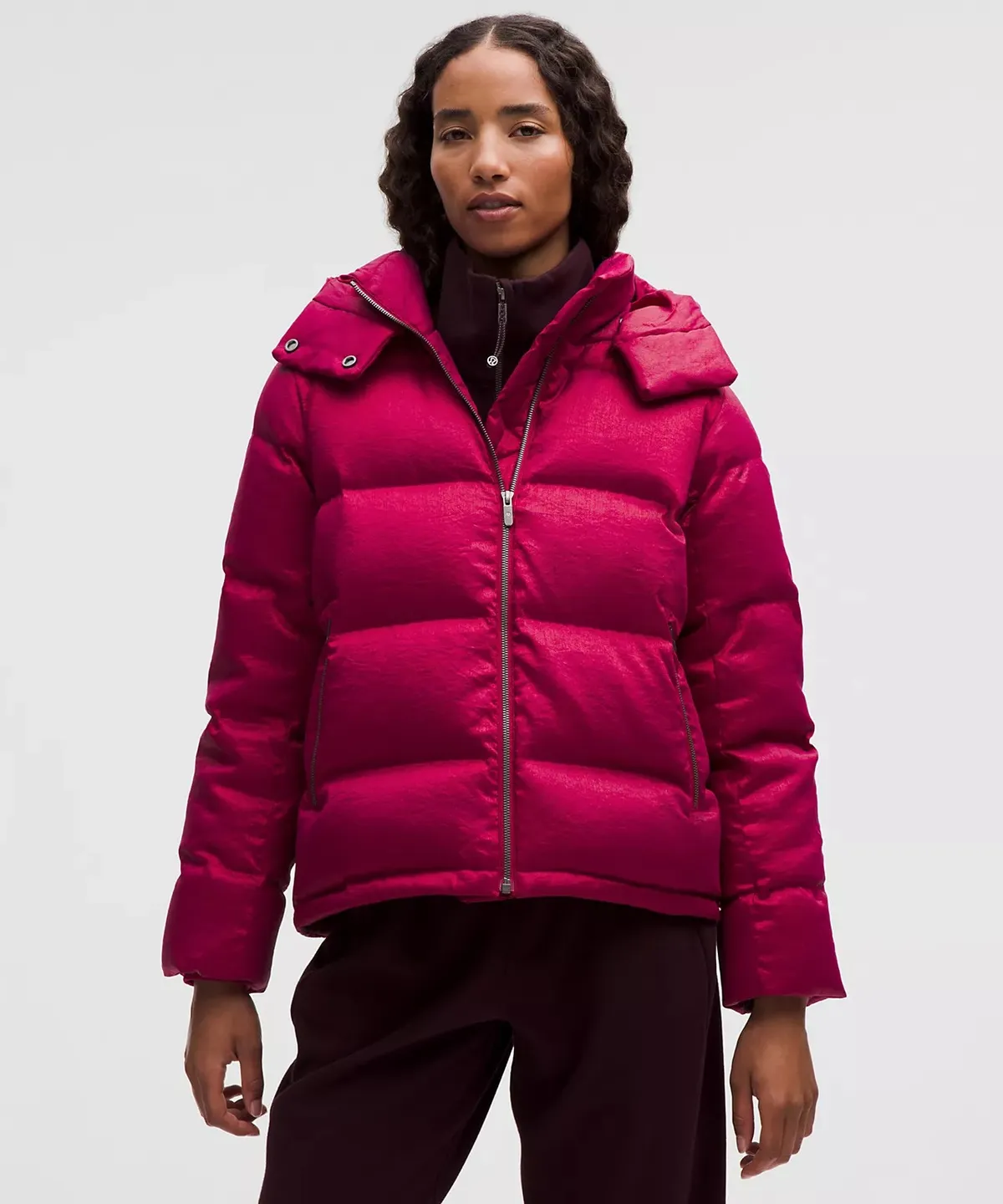 lululemon Wunder Puff 600-Down-Fill Jacket Shine in Berry Rumble
