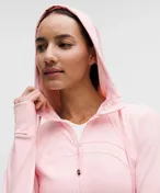 Define Cropped Hooded Jacket Nulu in Pink Pearl