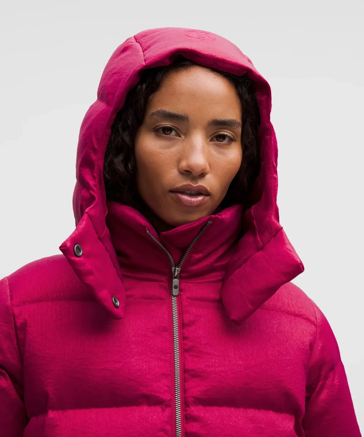 Wunder Puff 600-Down-Fill Jacket Shine in Berry Rumble