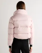 Responsible Down Cropped Puffer Jacket in Fondant Pink