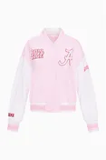 Fanatics x LoveShackFancy Collegiate Varsity Jacket in BAMA PINK