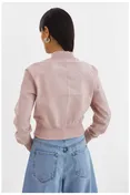 Kordella | Reversible Leather Bomber Jacket, Alternate, color, Rose/Silver