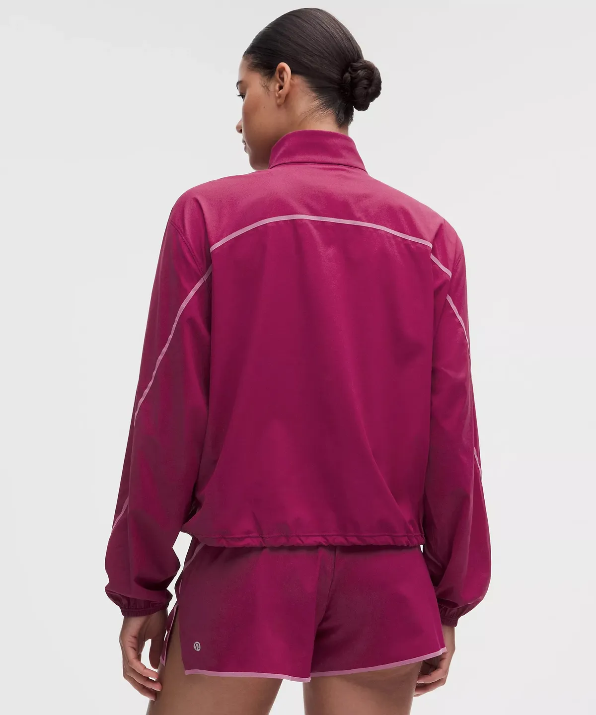 Two-Toned Track Jacket in Raspberry Rave
