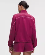 Two-Toned Track Jacket in Raspberry Rave