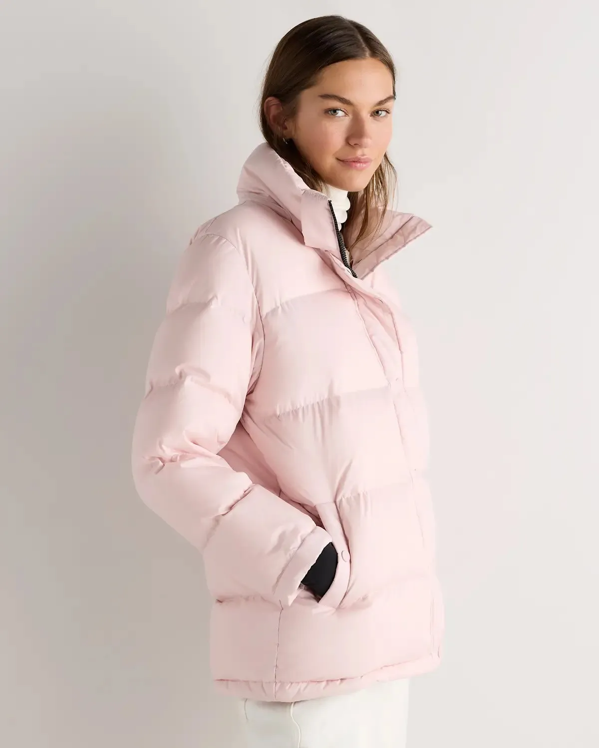 Responsible Down Puffer Jacket in Fondant Pink