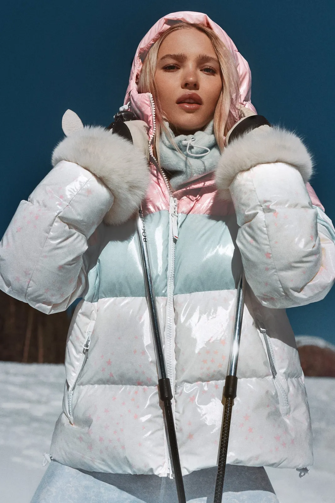 BOGNER FIRE+ICE x LoveShackFancy Vally-D Jacket in PINK CLOUDS