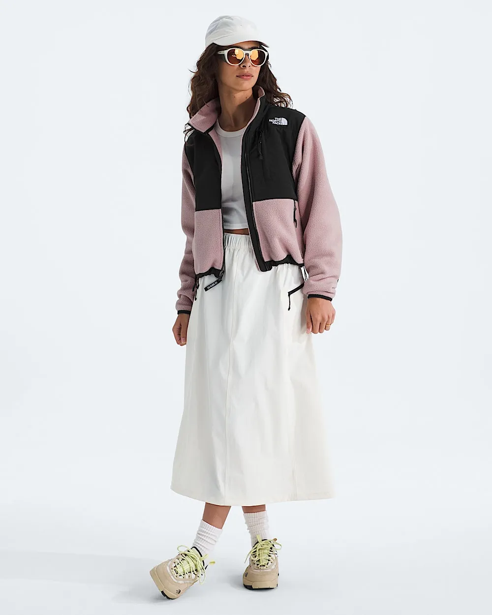 Womens Retro Denali Jacket TNF Metal PinkTNF Black HERO2