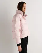 Responsible Down Cropped Puffer Jacket in Fondant Pink