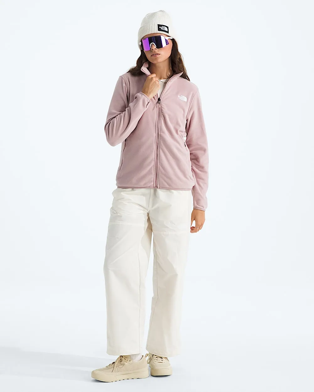 Womens Glacier Fleece Jacket TNF Metal Pink HERO2