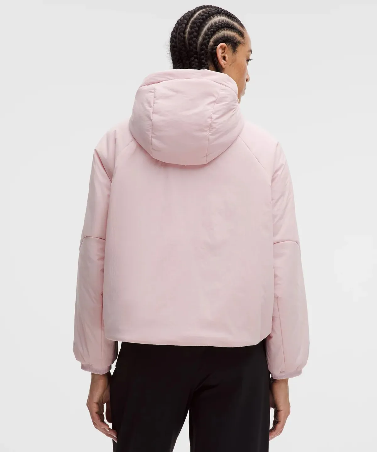 Water-Resistant Insulated Hooded Jacket in Porcelain Pink