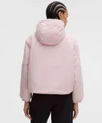 Water-Resistant Insulated Hooded Jacket in Porcelain Pink
