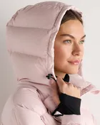 Responsible Down Cropped Puffer Jacket in Fondant Pink