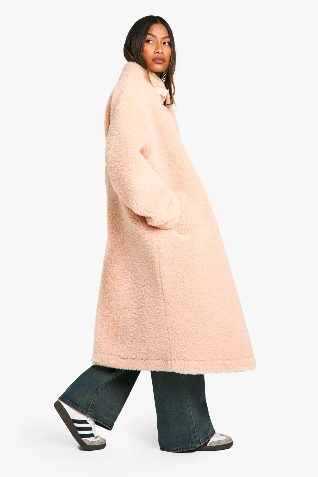 Reversible Longline Aviator in Pink