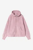 Women's Hooded Painter Jacket in purple|pink from the front