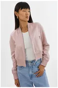 Kordella | Reversible Leather Bomber Jacket, Main, color, Rose/Silver