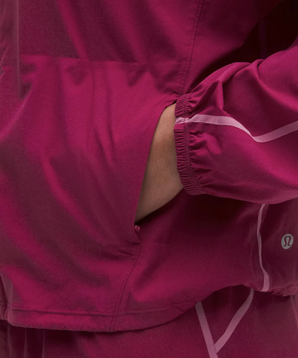Two-Toned Track Jacket in Raspberry Rave