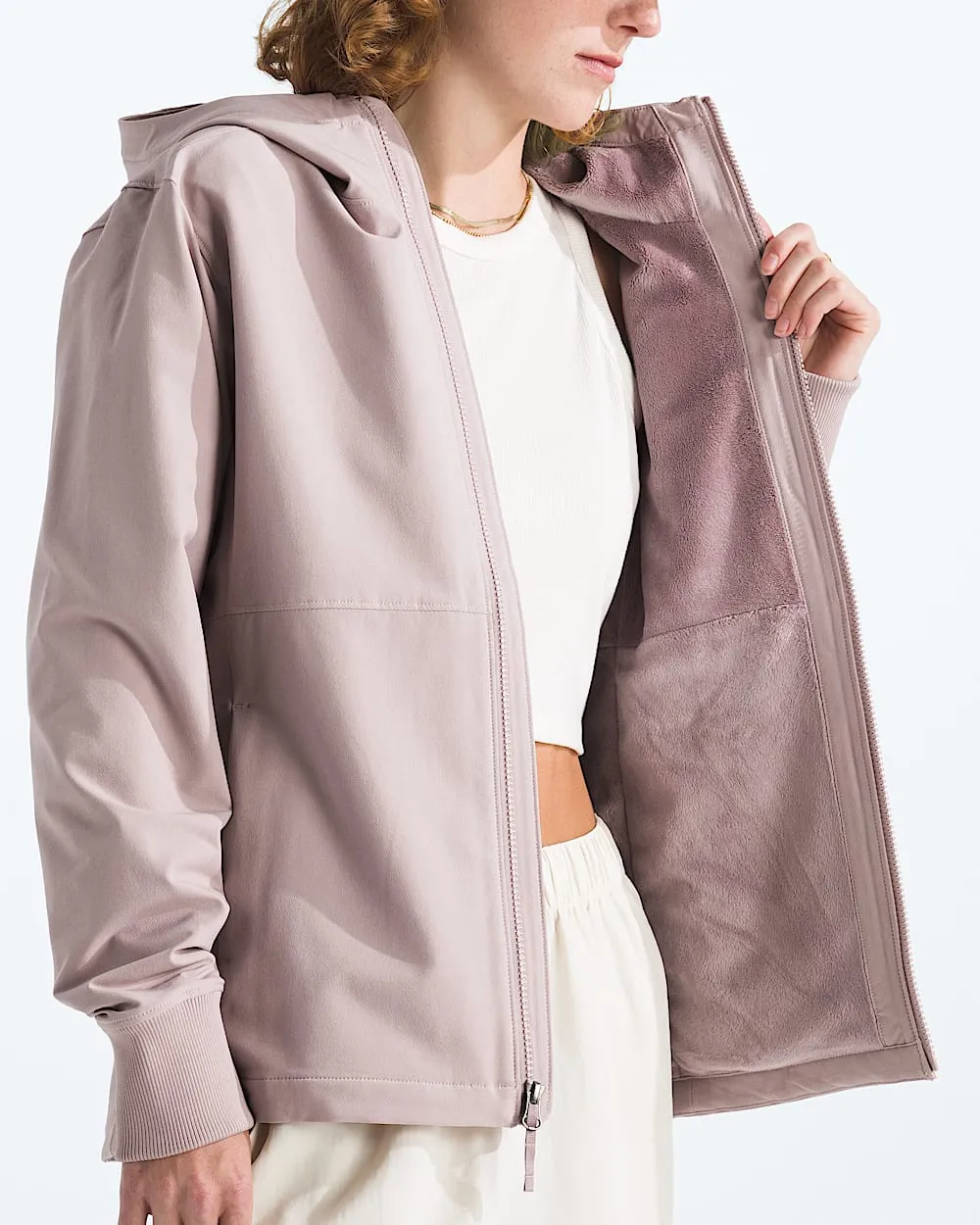 Womens Shelbe Raschel Hoodie TNF Metal Pink MODELINT