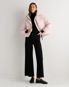 Responsible Down Cropped Puffer Jacket in Fondant Pink