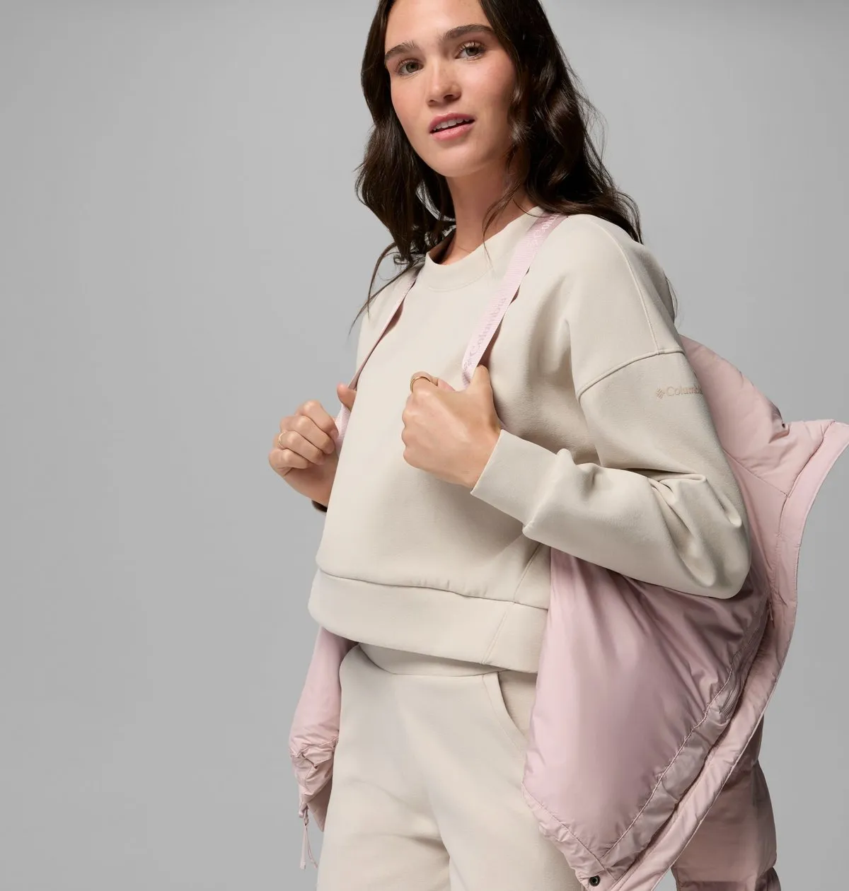 Women’s Amaze Puff Hooded Jacket in Mineral Pink