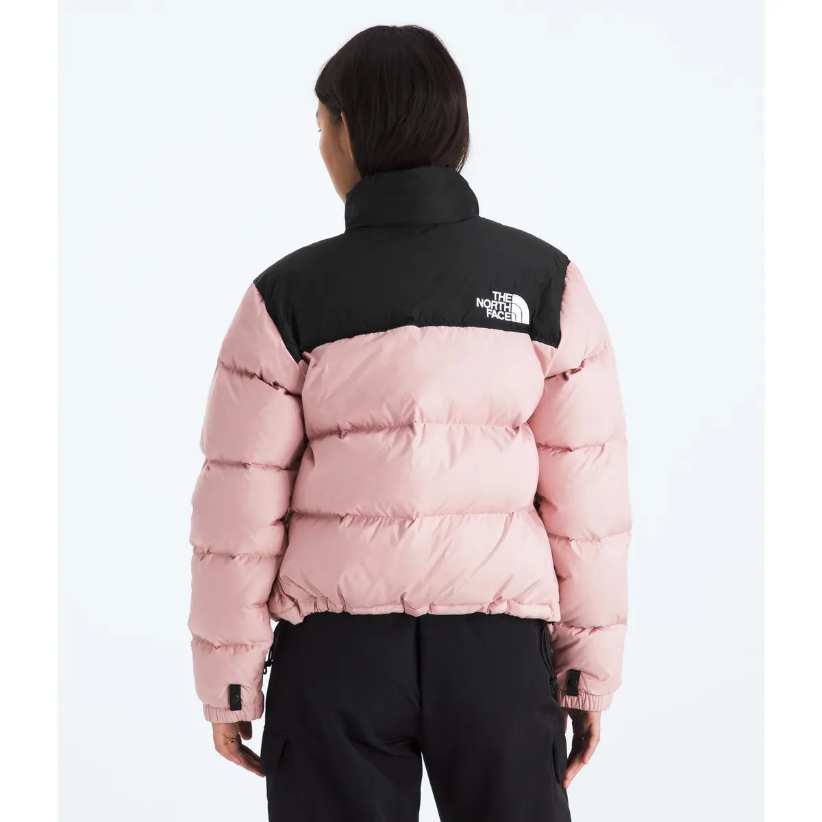 Women’s 1996 Retro Nuptse Jacket in Metal Pink / TNF Black