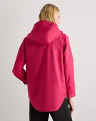 Weather Proof Oversized Rain Jacket in Amaranth Pink