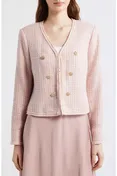 Bouclé Jacket, Alternate, color, SLIPPER PINK