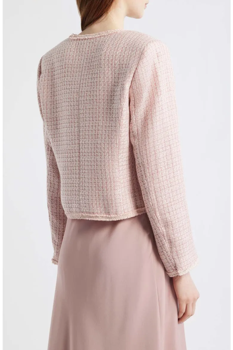 Bouclé Jacket, Alternate, color, SLIPPER PINK