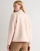 Sherpa Full-Zip Jacket in Pale Pink/Hibiscus