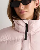 Responsible Down Cropped Puffer Jacket in Fondant Pink