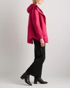 Weather Proof Oversized Rain Jacket in Amaranth Pink