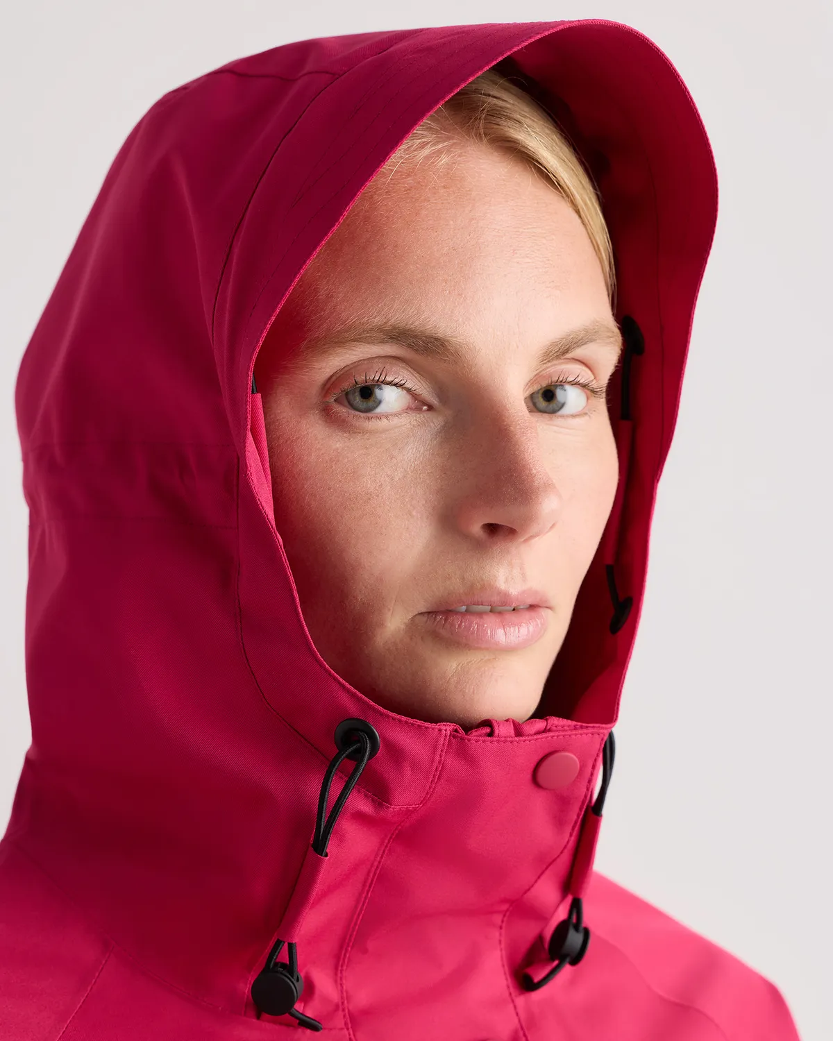 Weather Proof Oversized Rain Jacket in Amaranth Pink