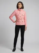 Light Pink Leather Jacket # 286 in Pink (collection sample)