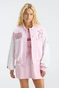 Fanatics x LoveShackFancy Collegiate Varsity Jacket in BAMA PINK