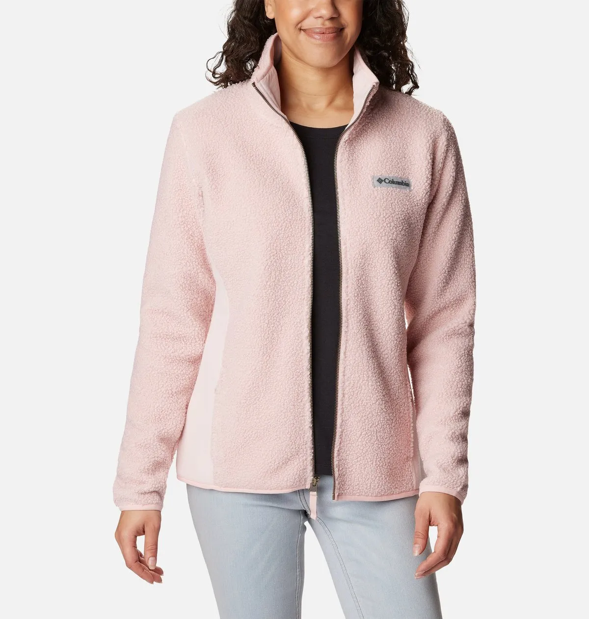 Panorama Full Zip Jacket in Dusty Pink