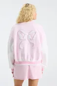 Fanatics x LoveShackFancy Collegiate Varsity Jacket in BAMA PINK