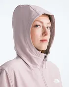 Womens Shelbe Raschel Hoodie TNF Metal Pink MODELHOOD2