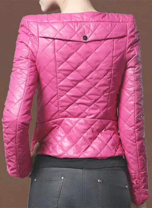 Stylish Collarless Leather Jacket # 512 - LeatherCult