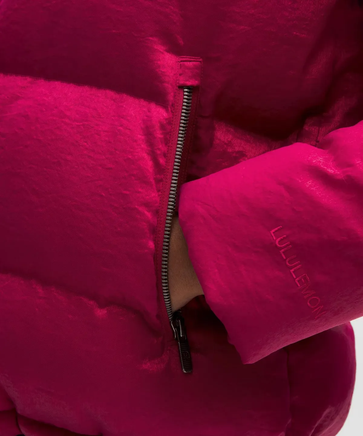 Wunder Puff 600-Down-Fill Jacket Shine in Berry Rumble