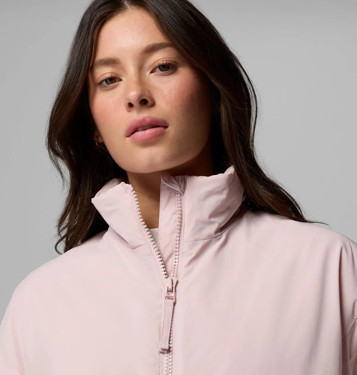 AmazeStretch Insulated Bomber Jacket in Mineral Pink