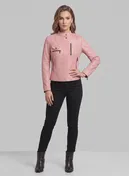 Light Pink Leather Jacket #520 in Light Pink