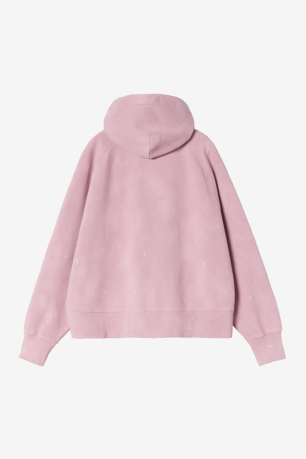 Women's Hooded Painter Jacket in purple|pink from the back