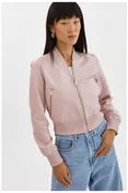 Kordella | Reversible Leather Bomber Jacket, Alternate, color, Rose/Silver